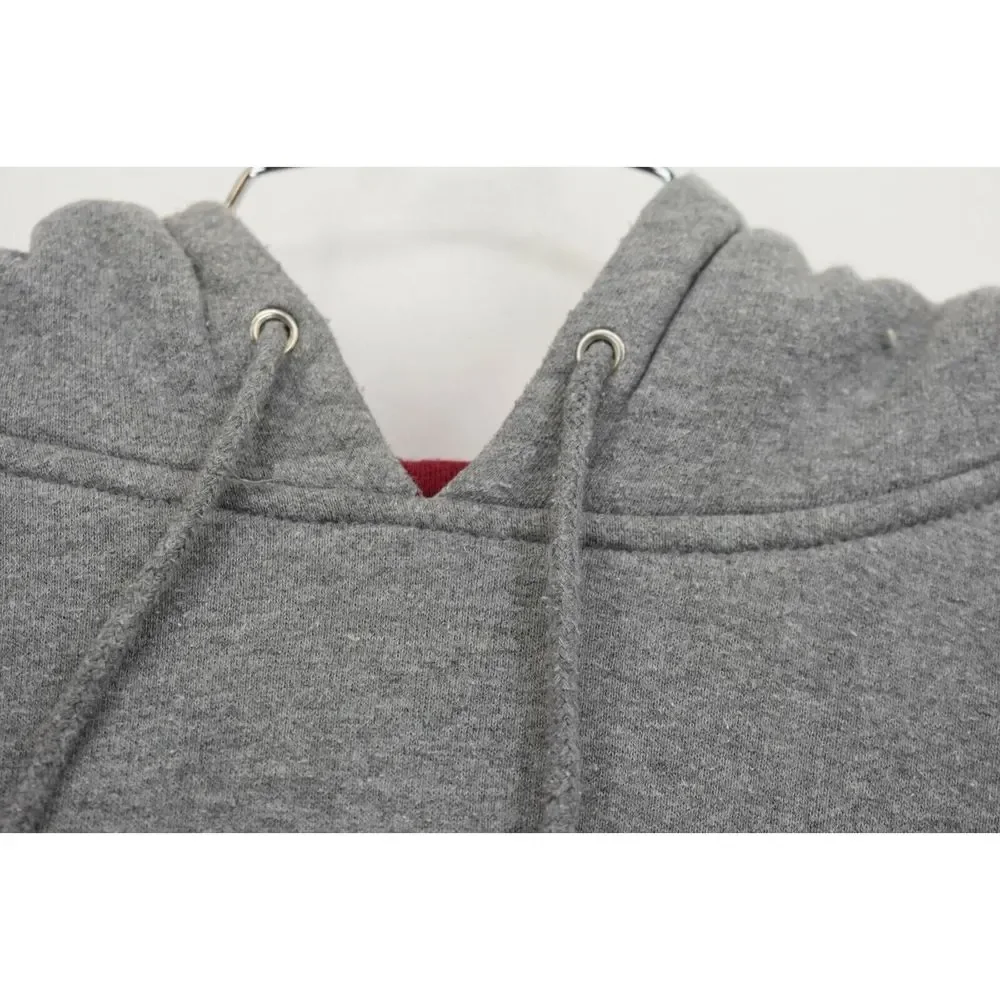 Champs Mens Gray Arkansas Embroidered Drawstring Hood Sweatshirt Front Pouch M - Picture 5 of 8